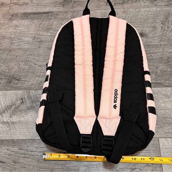 Adidas Originals Trefoil Backpack Pastel Pink/Peach School Bag Travel Streetwear - Picture 7 of 15